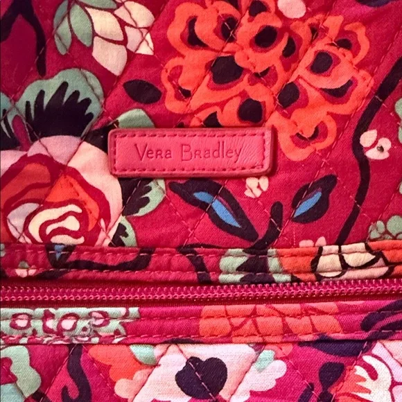 Vera Bradley Vibrant Pink and Purple Floral Travel Bag - Picture 2 of 5
